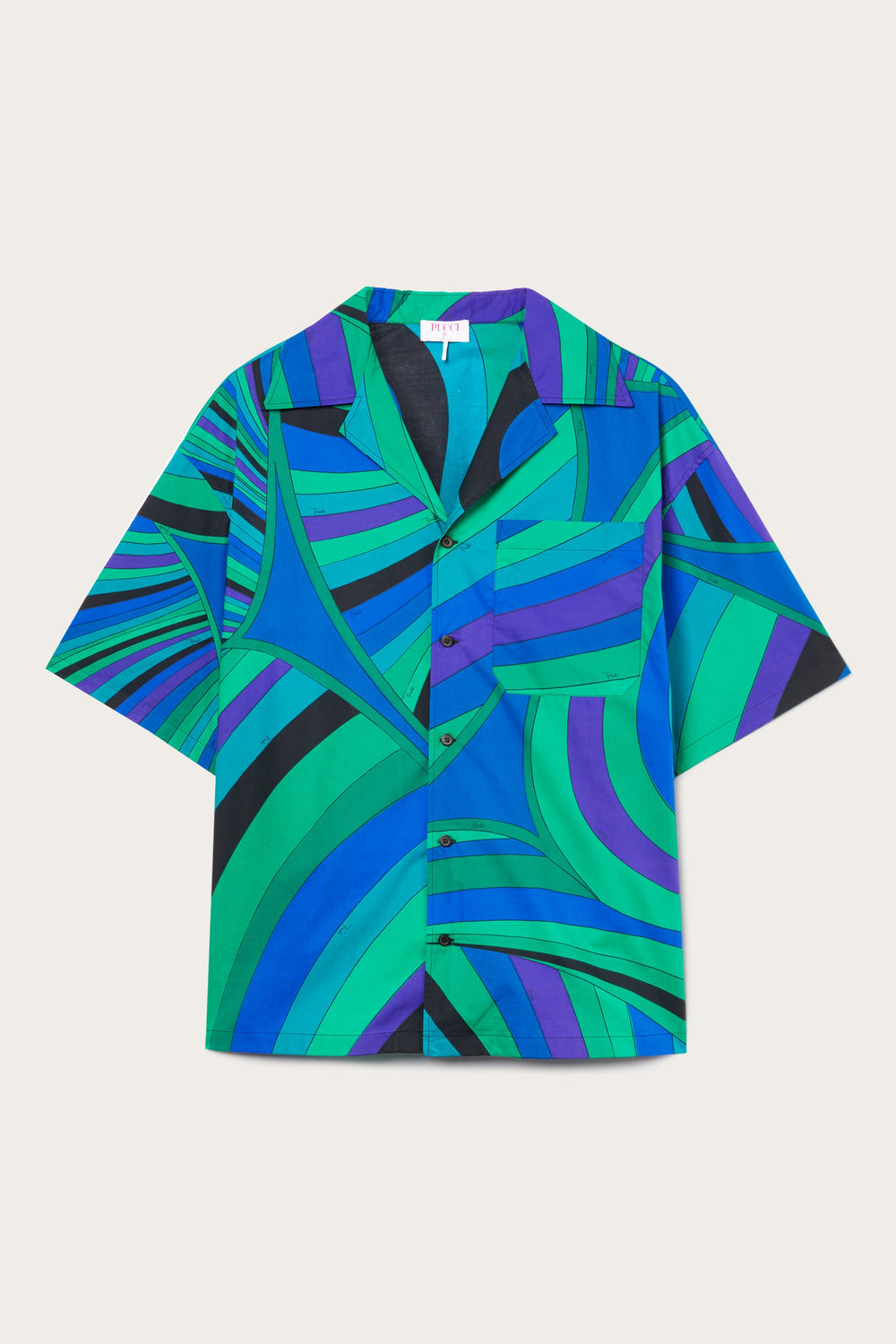 Pucci Iride Print Bowling Shirt
