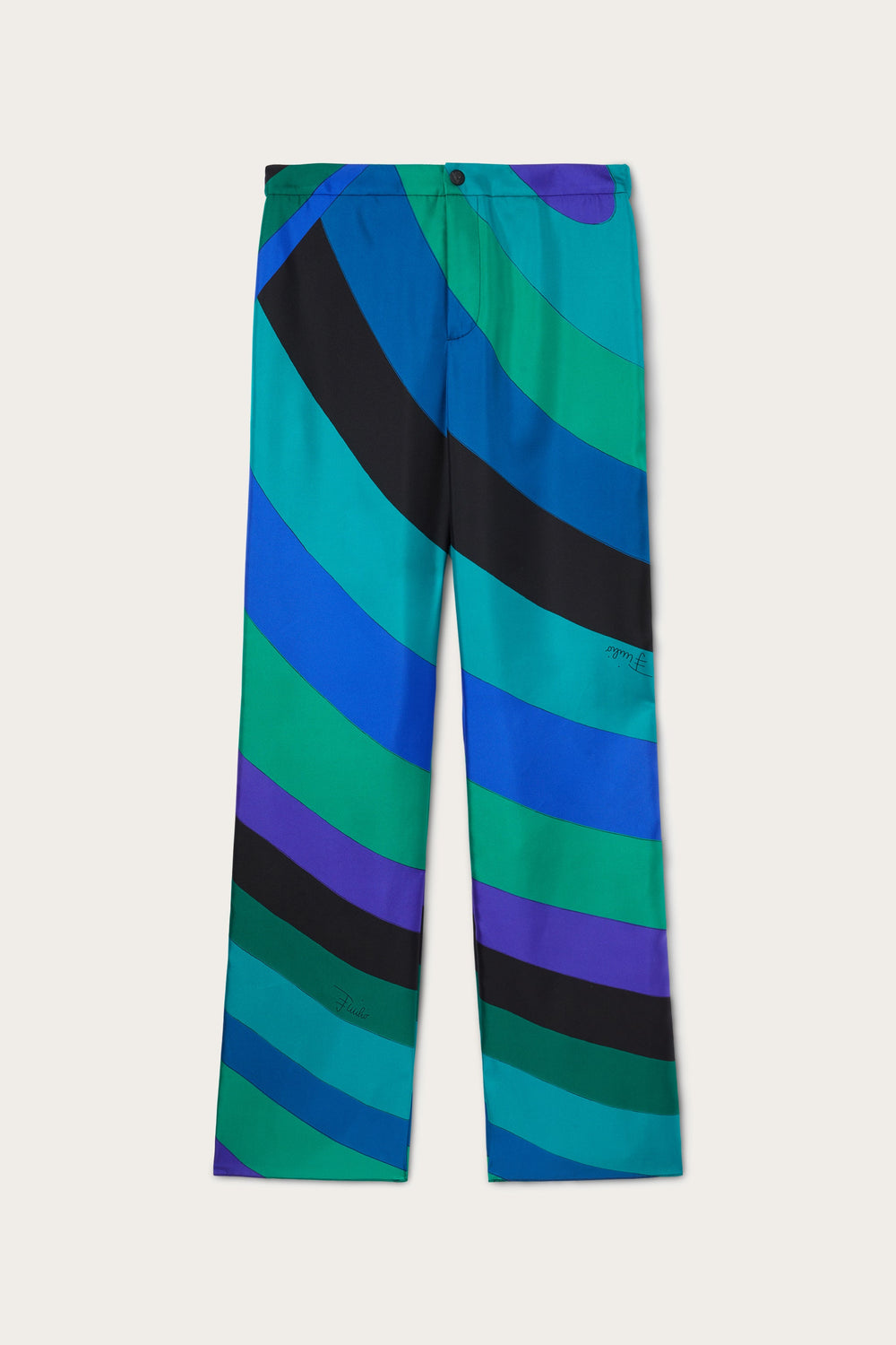 Pucci Iride Print Silk Twill Pants