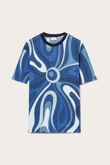 Pucci Flamed Jersey T-Shirt with Allover Print