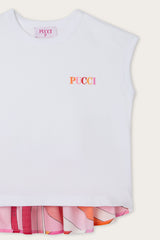 Pucci Sleeveless T-Shirt with Printed Hem