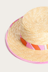 Pucci Straw Hat with Printed Ribbon