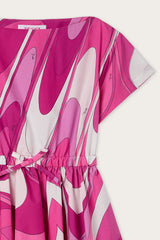 Pucci Onde Print Dress with Asymmetrical Skirt