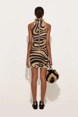 Pucci Marmo Print Dress with Ruffle Details
