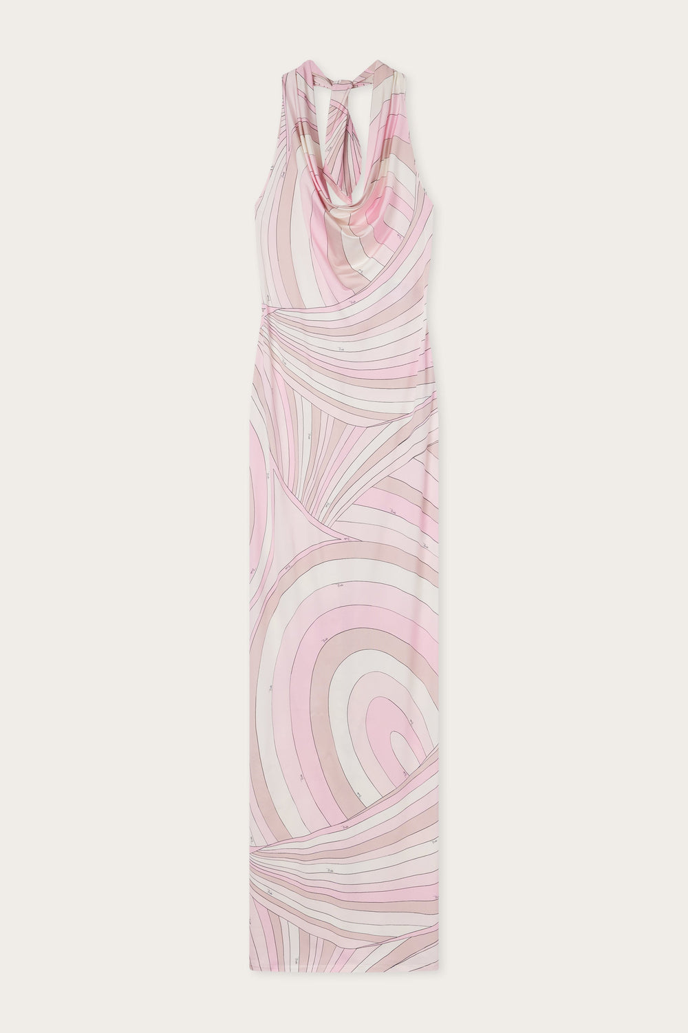 Pucci Iride Print Draped Neckline Dress