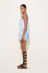 Pucci Occhi and Vivara Print Asymmetrical Silk Dress