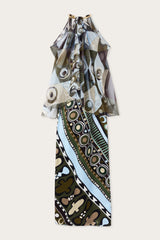 Pucci Occhi Print Satin and Chiffon Dress