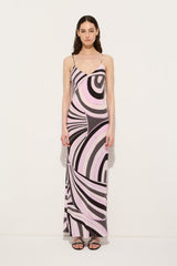 Pucci Iride Print Long Crêpe de Chine Dress