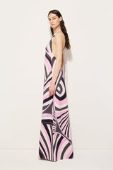 Pucci Iride Print Long V-Neck Dress