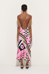 Pucci Vivara Print Long Silk Dress