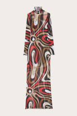 Pucci Marmo Print Tulle Dress