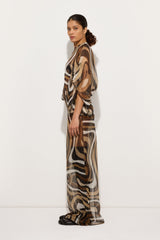 Pucci Marmo Print Long Creponne Dress