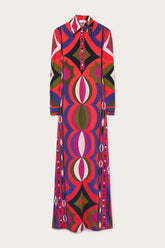 Pucci Collane Print Jersey Satin Dress