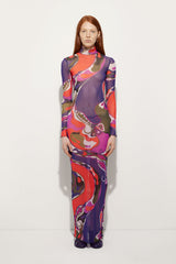 Pucci Orchidee Print Tulle Dress