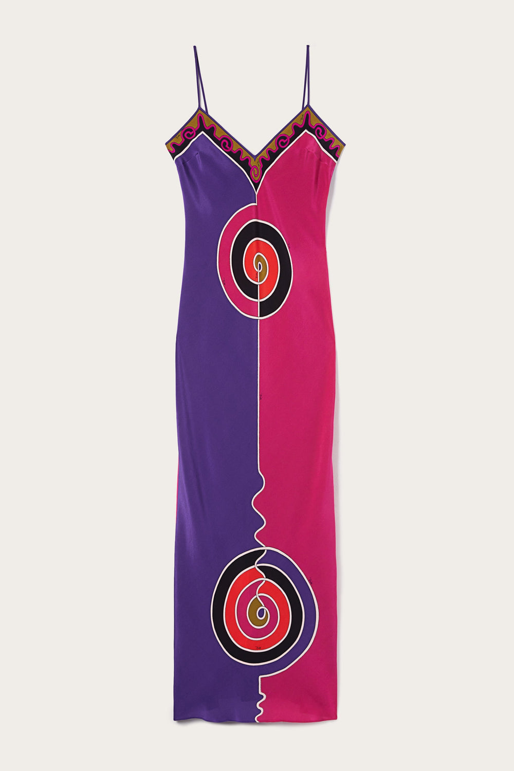 Pucci Astro Print Long Crêpe de Chine Dress