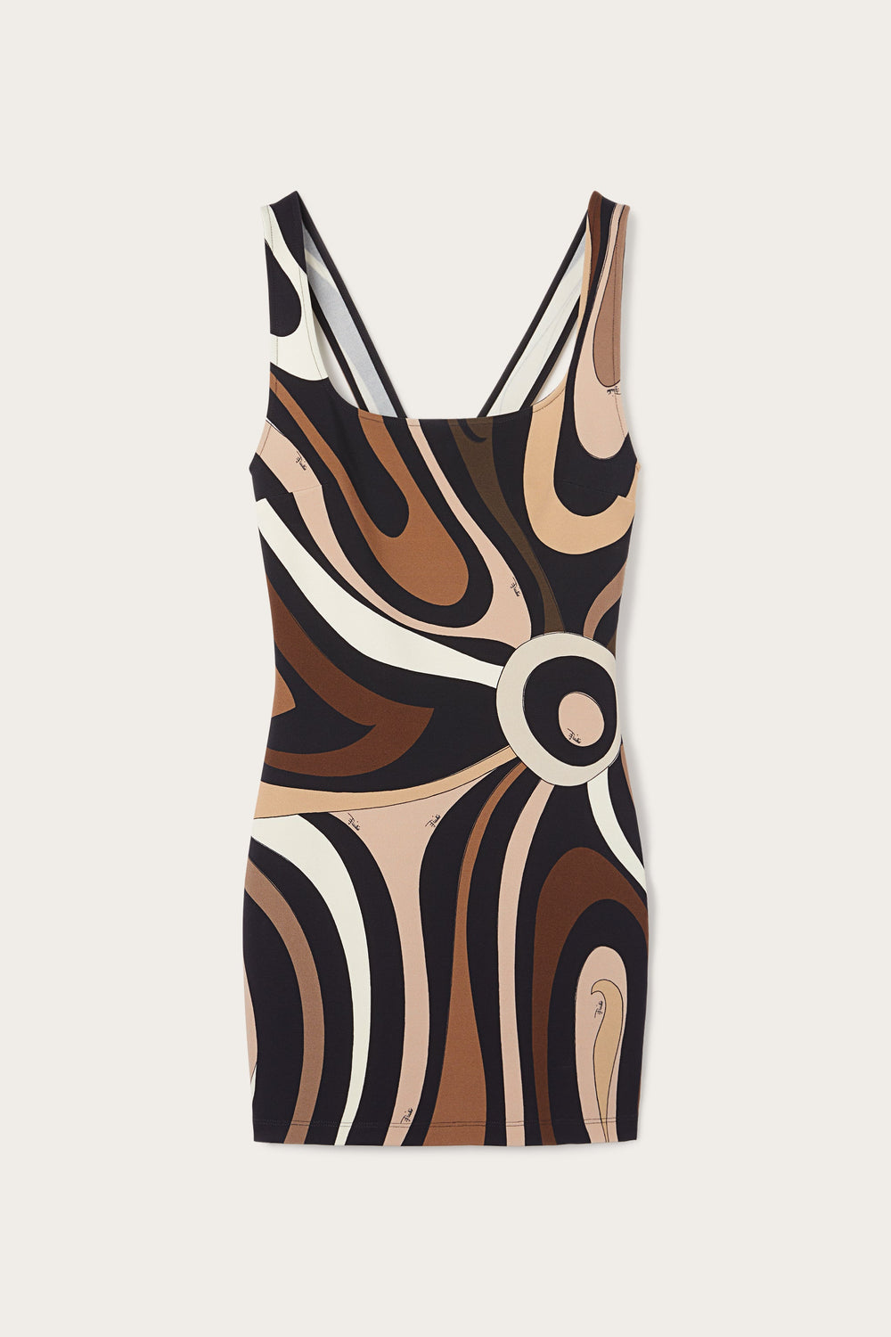Pucci Marmo Print Mini Dress with Square Neckline