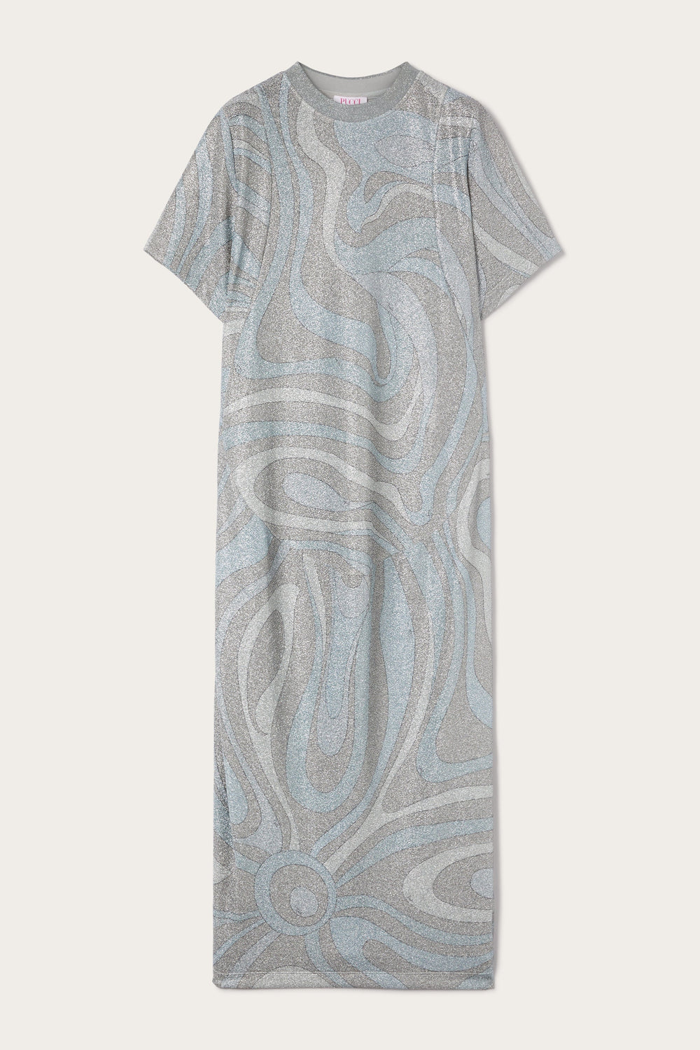 Pucci Marmo Print Dress in Jersey Lamé