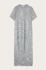 Pucci Marmo Print Dress in Jersey Lamé