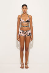 Pucci Orchidee Print Silk Satin Bra
