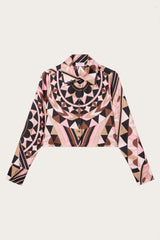 Pucci Manuba Print Silk Crop Shirt
