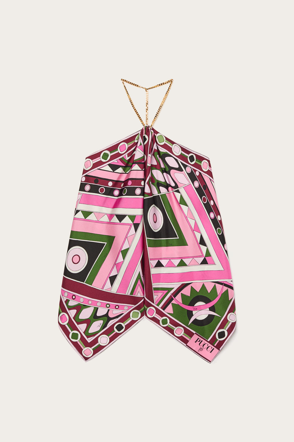 Pucci Vivara Print Sleeveless Silk Top