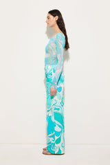 Pucci Orchidee Print Tulle Top