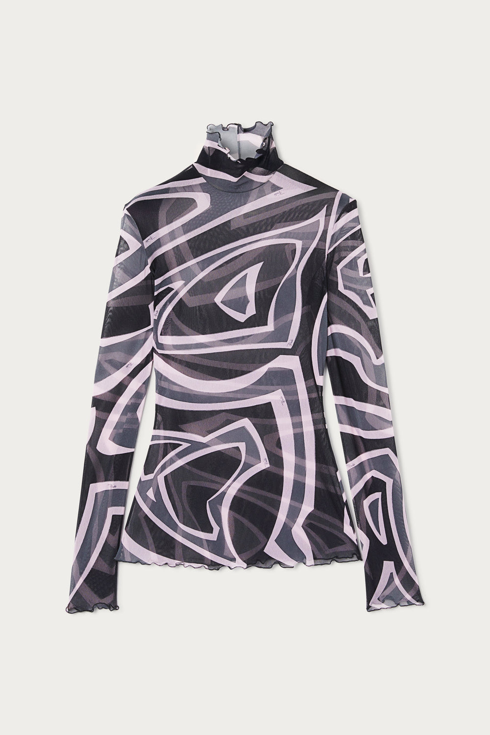 Pucci Labirinto Print Tulle Top