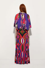 Pucci Orchidee Print Cape Blouse
