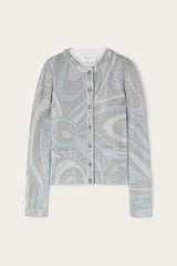 Pucci Marmo Jersey Lamé Cardigan