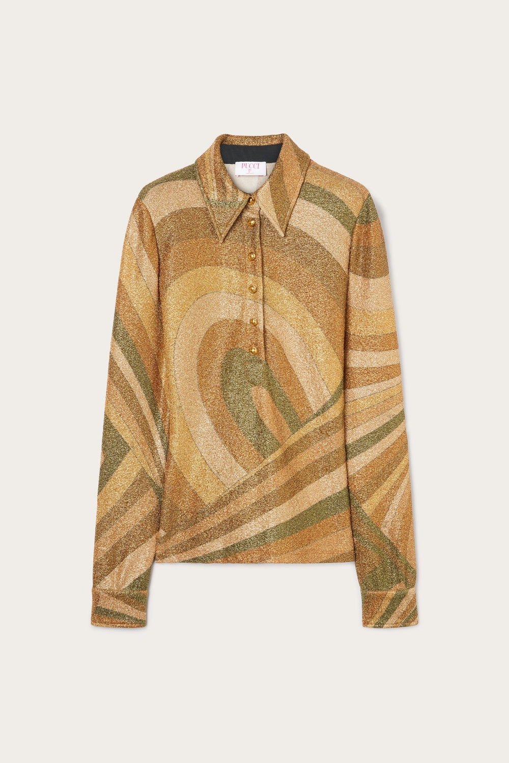 Pucci Iride Print Lamé Jersey Top