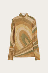 Pucci Iride Print Lamé Jersey Top