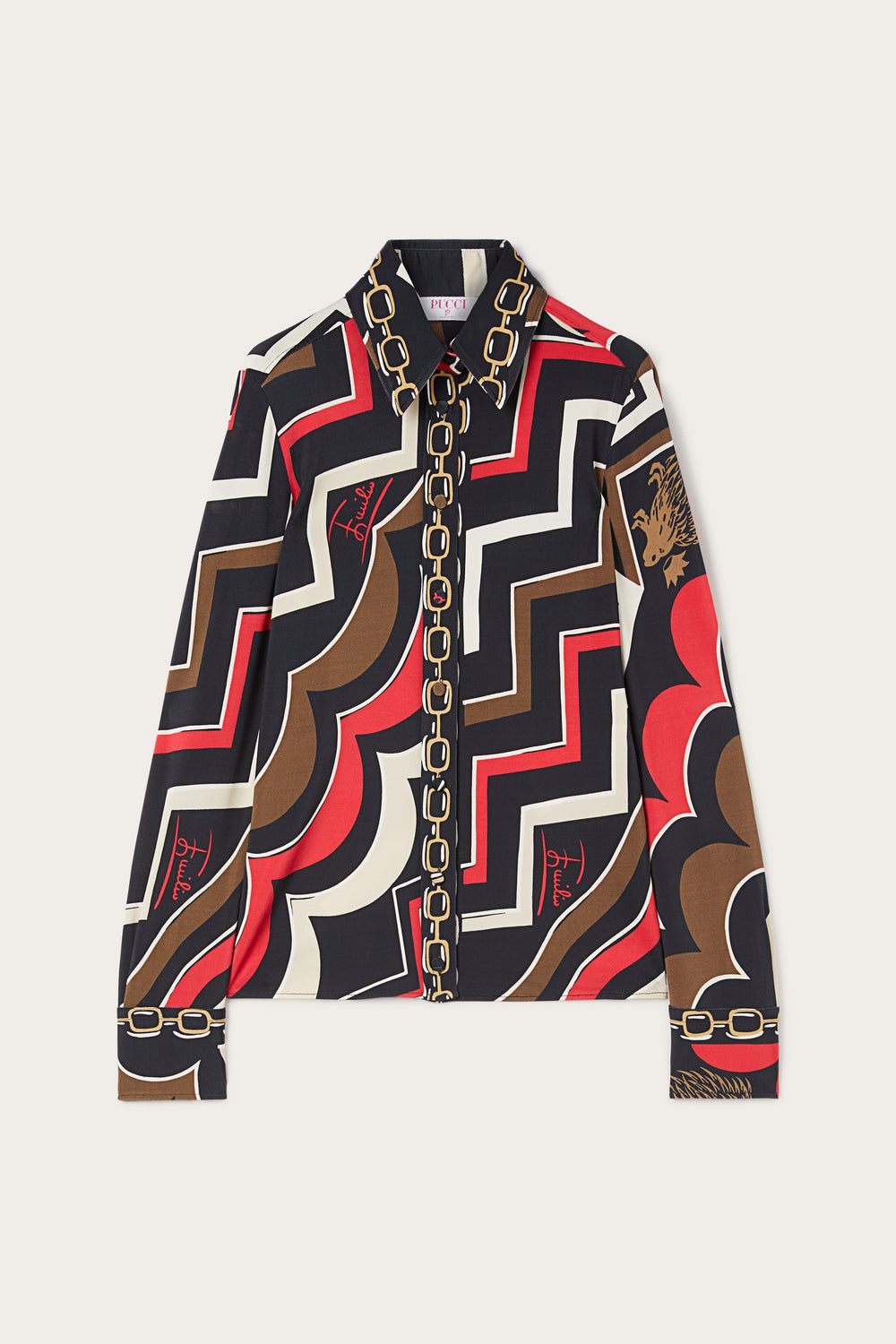 Pucci Istrice Print Jersey Shirt