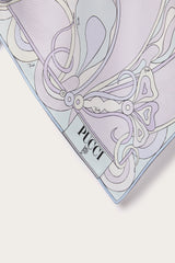 Pucci Orchidee Print Silk Cape Blouse