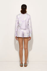 Pucci Orchidee Print Silk Twill Shirt