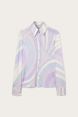 Pucci Iride Print Satin Jersey Shirt