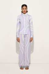 Pucci Iride Print Satin Jersey Shirt
