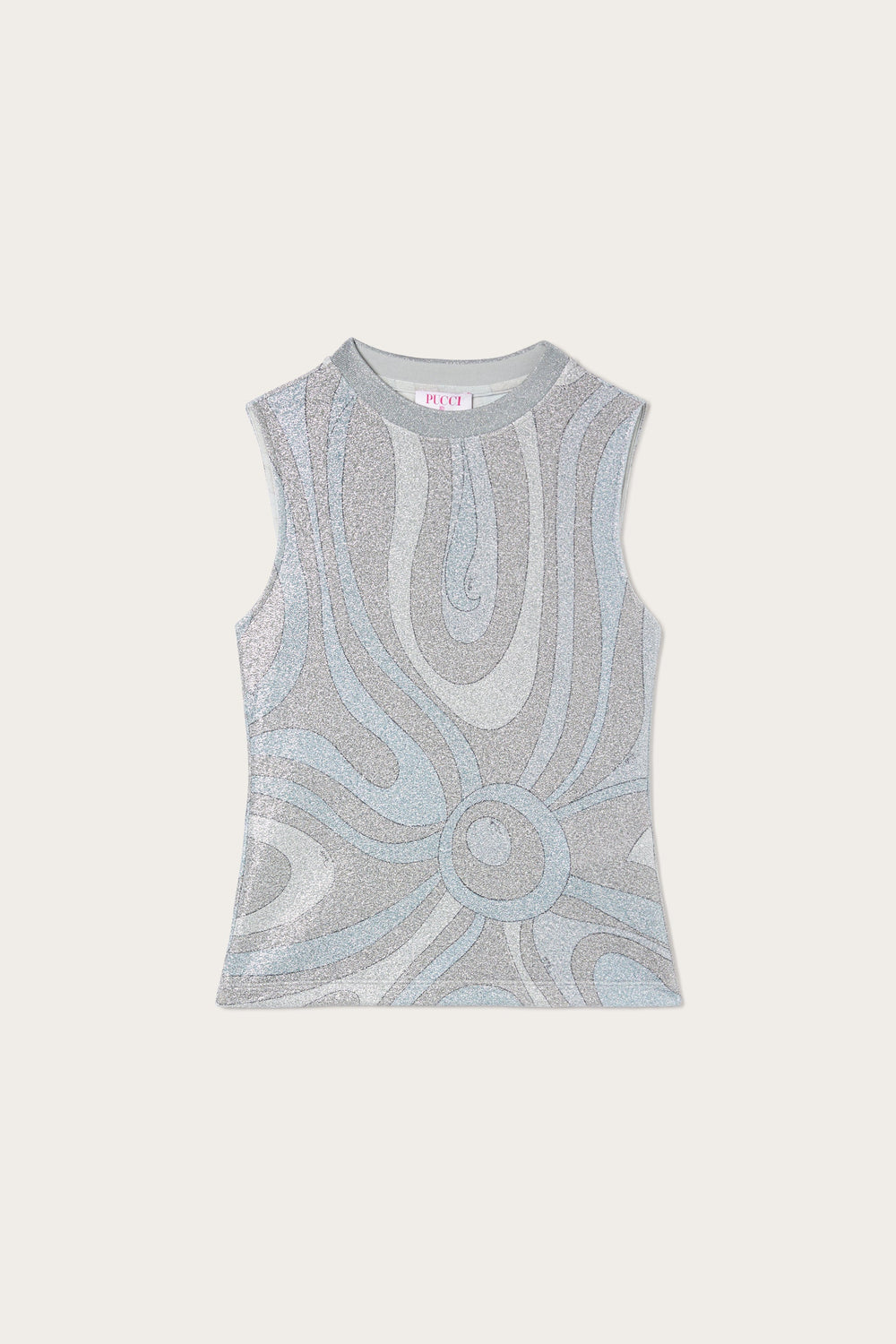 Pucci Marmo Print Lamé Jersey Top