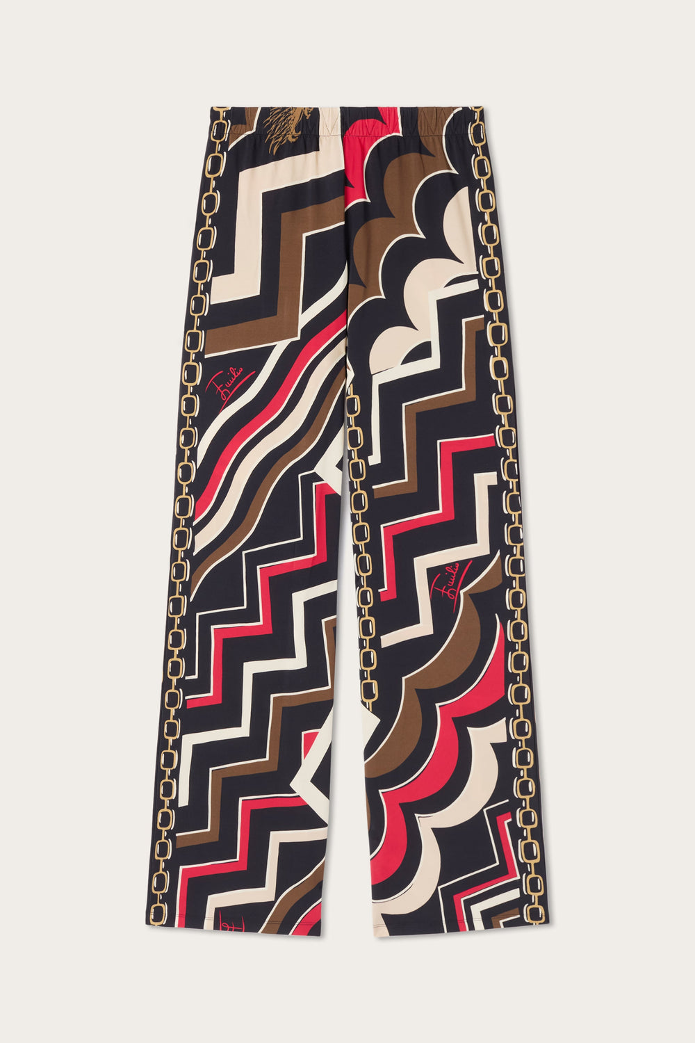 Pucci Istrice Print Straight-Leg Trousers