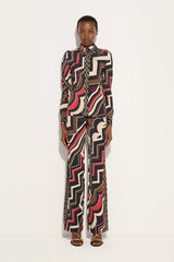 Pucci Istrice Print Straight-Leg Trousers