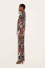 Pucci Istrice Print Straight-Leg Trousers