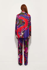 Pucci Orchidee Print Silk Pajama Trousers