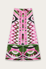 Pucci Vivara Print Wide Leg Silk Pants