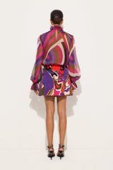Pucci Orchidee Print Mini Skirt