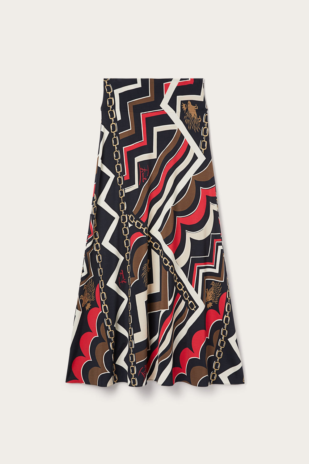 Pucci Istrice Print Long Skirt