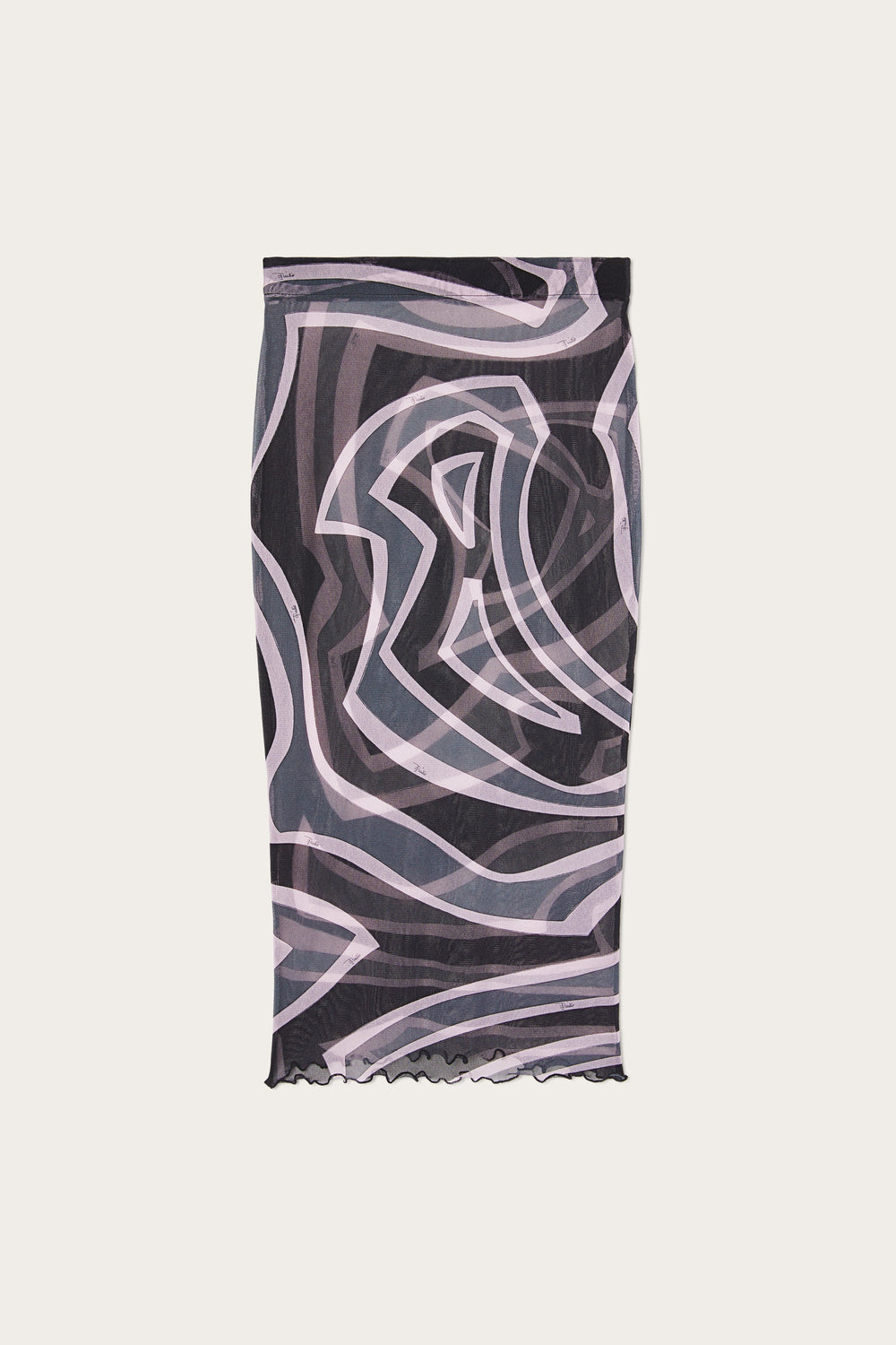 Pucci Labirinto Print Midi Skirt in tulle
