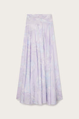 Pucci Orchidee Print Long Cotton Skirt