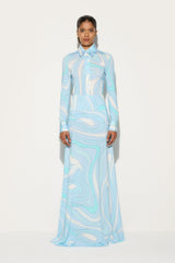 Pucci Marmo Print Long Skirt