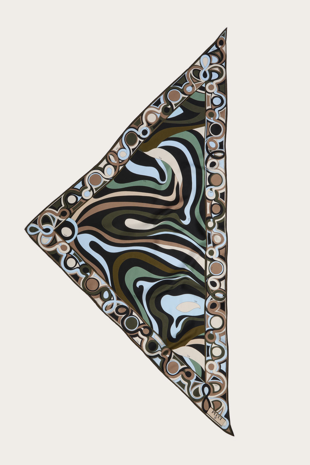 Pucci Marmo Print Silk Triangle Scarf