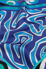 Pucci Labirinto Print Silk Triangle Scarf