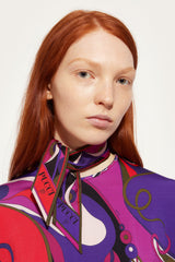 Pucci Astro and Rombi Print Silk Twill Scarf