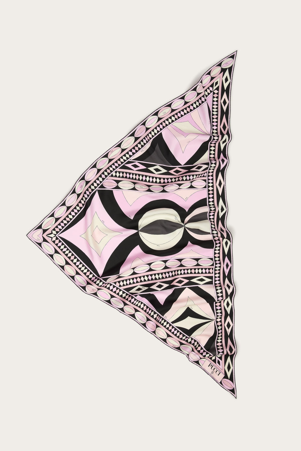Pucci Collane Print Triangle Silk Scarf